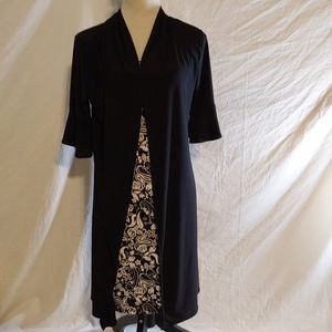 Tiffany & Grey Dress/Jacket 1 Piece Combo Black/White Medium